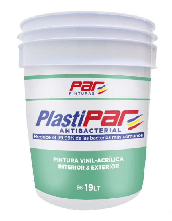 PLASTIPAR ANTIBACTERIAL <small>Rendimiento Teórico<br/><strong>10 a 12 M2/Lt </strong></small>